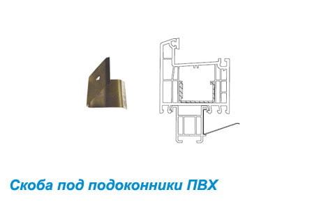 Скоба под подоконник ПВХ